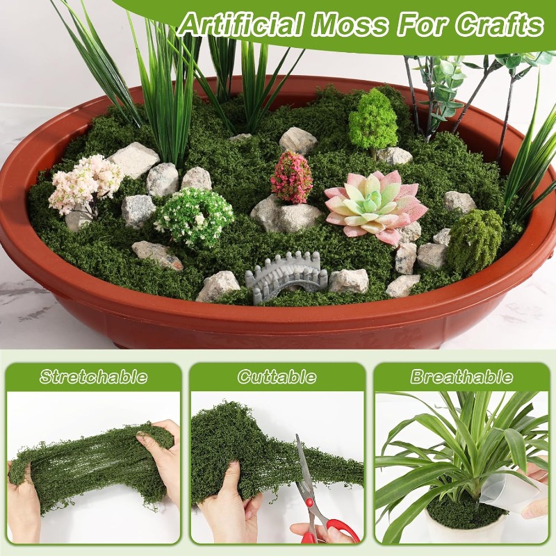 Yapay Yeşil Bitkiler Ebedi Yaş - Sphagnum Moss Dry incelemesi ve fiyatı